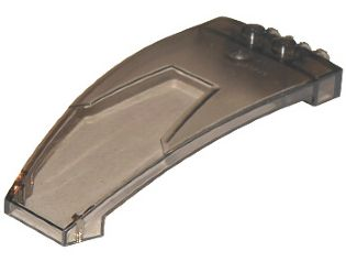 Windscreen 8 x 4 x 2 Curved Taper with Locking Dual 2 Fingers in Trans-Brown