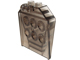 Hinge Panel 1 x 4 x 3 2/3 with 6 holes, 2 studs on top, Locking 2 Fingers in Trans-Brown