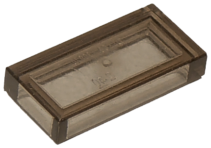 Tile 1 x 2 with Groove in Trans-Brown