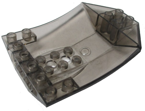 Brick Wedged, Curved Inverted 8 x 6 x 2 Cockpit in Trans-Brown