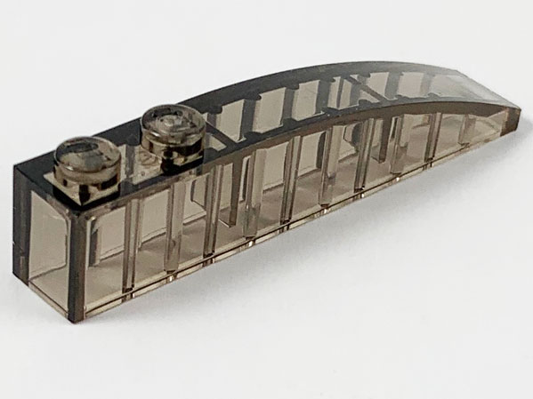 Brick Curved 6 x 1 in Trans-Brown