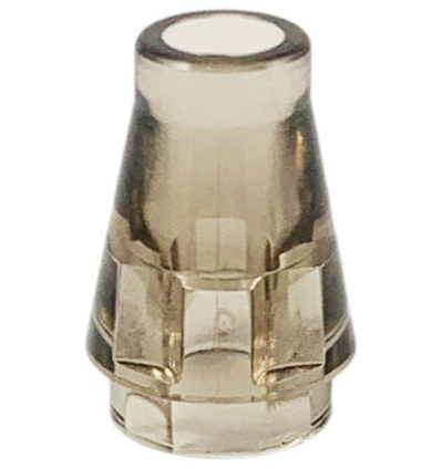 Cone 1 x 1 [No Top Groove] in Trans-Brown