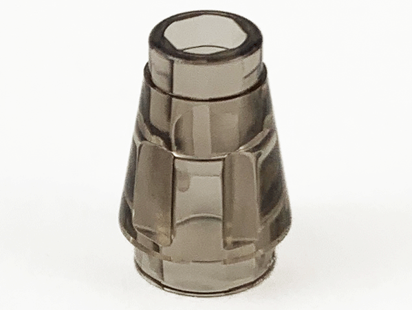 Cone 1 x 1 [Top Groove] in Trans-Brown