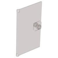 Door 1 x 4 x 6 Smooth with Chamfered Handle Plinth in Trans-Brown