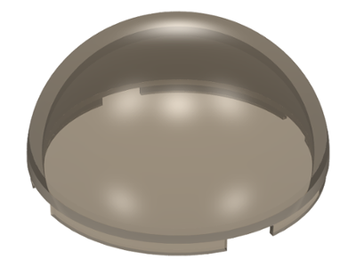 Dome Hemisphere 4 x 4 in Trans-Brown