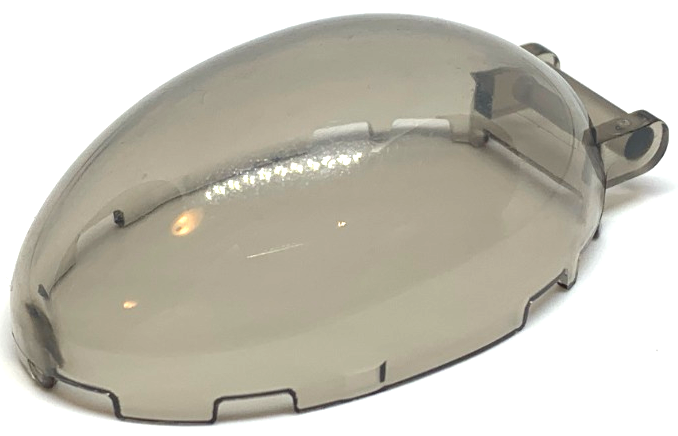 Windscreen 6 x 4 x 2 1/3 Bubble Canopy with Handle in Trans-Brown
