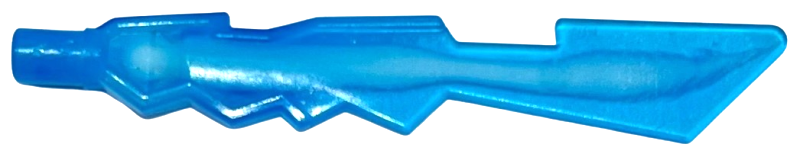 Weapon Sword with Jagged Edges and Marbled White Pattern in Trans-Dark Blue