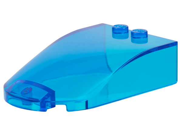 Windscreen 6 x 4 x 1 Curved in Trans-Dark Blue