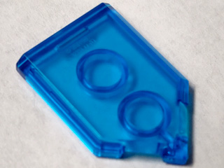 Tile Special 2 x 3 Pentagonal in Trans-Dark Blue