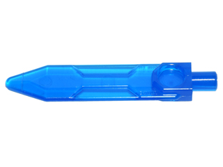Weapon Sword, Blade with Bar, Double Edge in Trans-Dark Blue