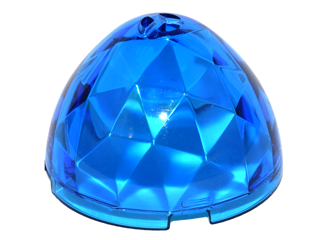 Pod, Elongated, Faceted 4 x 4 x 1 2/3 (Dragon Egg Top) in Trans-Dark Blue