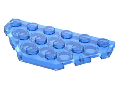 Wedge Plate 3 x 6 Cut Corners in Trans-Dark Blue