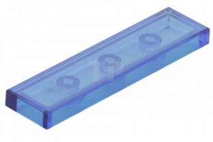 Tile 1 x 4 with Groove in Trans-Dark Blue