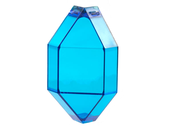 Panel 3 x 3 x 6 Corner Convex in Trans-Dark Blue