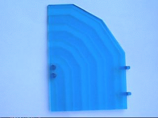 Door 1 x 9 x 11 with Clips in Trans-Dark Blue