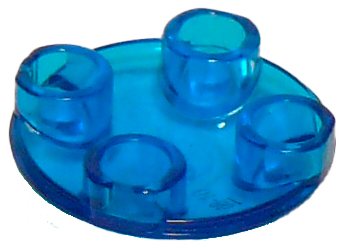 Plate Round 2 x 2 with Rounded Bottom [Boat Stud] in Trans-Dark Blue