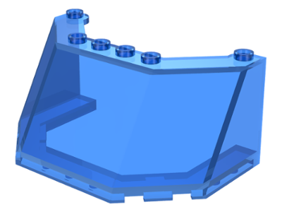 Windscreen 5 x 8 x 3 in Trans-Dark Blue