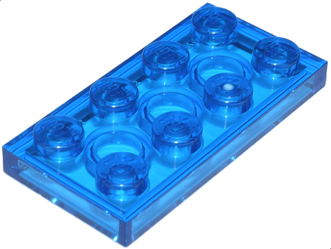 Plate 2 x 4 in Trans-Dark Blue