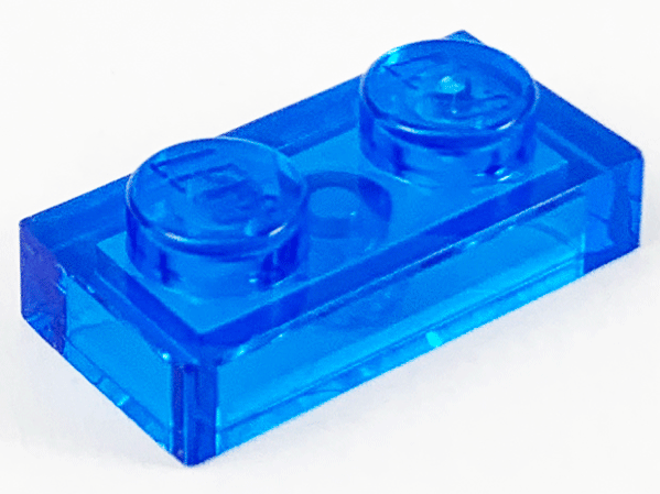 Plate 1 x 2 in Trans-Dark Blue