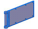 Flag 7 x 3 with Rod in Trans-Dark Blue