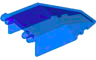 Windscreen 7 x 4 x 1 2/3 with Hinges in Trans-Dark Blue