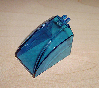 Windscreen 6 x 4 x 4 Curved with 2 Fingers in Trans-Dark Blue