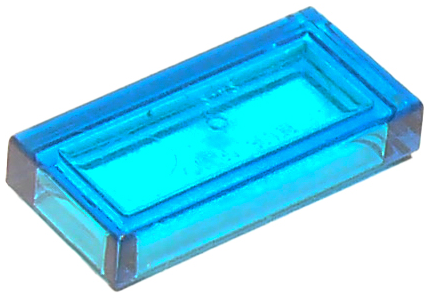 Tile 1 x 2 with Groove in Trans-Dark Blue