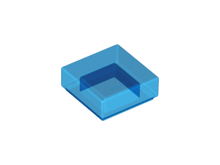 Tile 1 x 1 with Groove in Trans-Dark Blue
