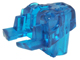 Large Figure Head Connector Block Eye/Brain Stalk in Trans-Dark Blue