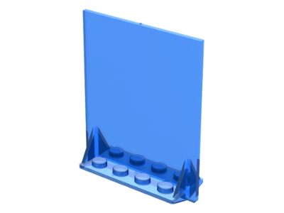 Door 2 x 5 x 5 Swivel, Bracket Base in Trans-Dark Blue