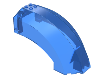 Windscreen 12 x 6 x 6 Curved in Trans-Dark Blue