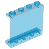 Panel 1 x 4 x 3 [Hollow Studs] in Trans-Dark Blue