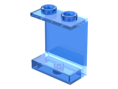 Panel 1 x 2 x 2 [Hollow Studs] in Trans-Dark Blue