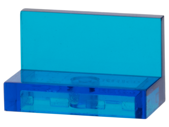 Panel 1 x 2 x 1 [Square Corners] in Trans-Dark Blue