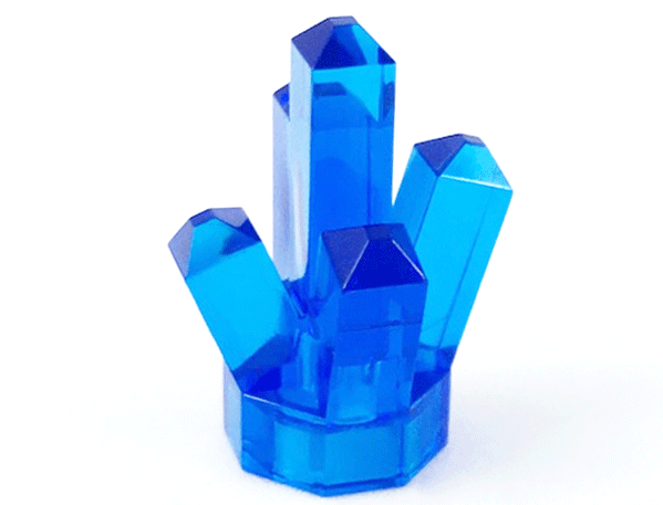Rock 1 x 1 Crystal 5 Point in Trans-Dark Blue