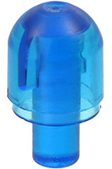 Light Cover 1 x 1 Round with Internal Bar / Bionicle Barraki Eye in Trans-Dark Blue