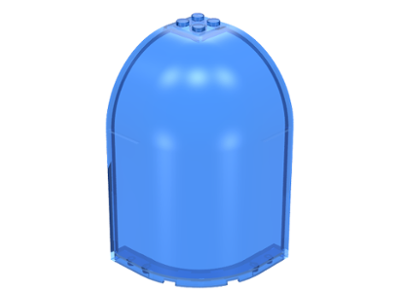 Panel 6 x 6 x 9 Corner Convex with Curved Top in Trans-Dark Blue