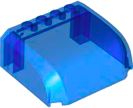 Windscreen 5 x 6 x 2 Triple Curved Top Canopy with 4 Studs in Trans-Dark Blue