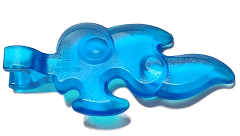 Wave / Flame with Clip in Trans-Dark Blue