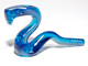 Animal, Snake with Straight Tail in Trans-Dark Blue