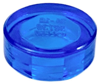 Tile Round 1 x 1 in Trans-Dark Blue