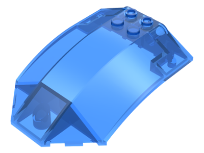 Windscreen 8 x 6 x 2 Curved in Trans-Dark Blue