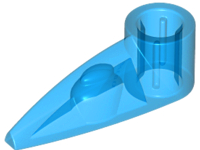Technic Tooth 1 x 3 with Axle Hole [Hollow Underside] in Trans-Dark Blue