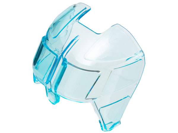 Glass for Aircraft Fuselage Curved Forward 6 x 8 Top in Trans-Light Blue