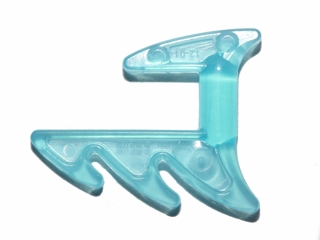 Tool Saw with Handle and Tooth in Trans-Light Blue