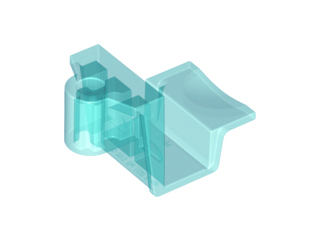 Equipment Bracket 4 x 2 x 2 No Studs with Axle Hole in Trans-Light Blue