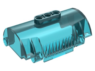 Container Cylindrical 3 x 8 x 5 with Pin Holes in Trans-Light Blue