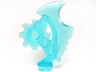Weapon Axe Blade, Complex (Ninjago) [Techno-Blade] in Trans-Light Blue