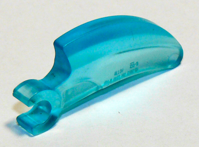 Creature Body Part, Barb Large (Claw, Talon) with Clip in Trans-Light Blue