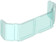 Glass for Train Front 2 x 6 x 2 in Trans-Light Blue